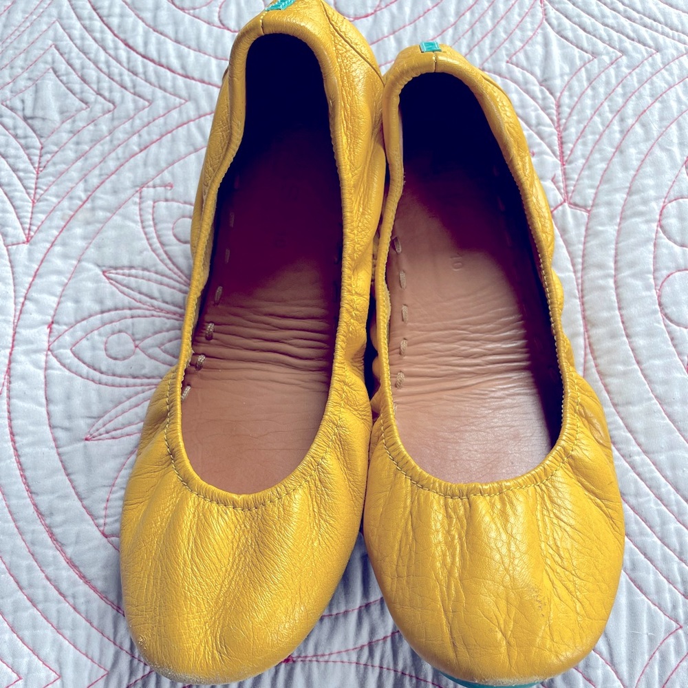 Tieks mustard yellow size 10
